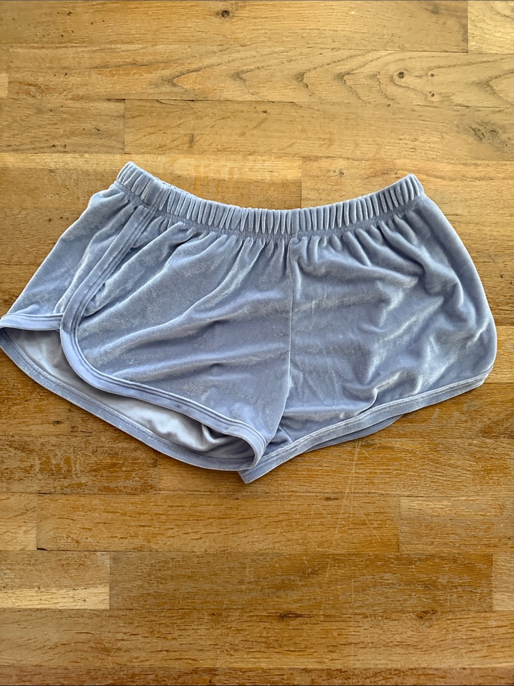 Brandy Melville Light Gray Velour Lounge Shorts